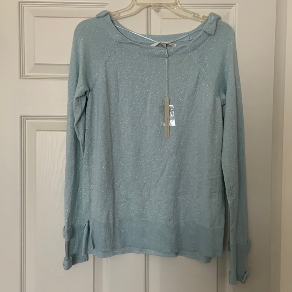 Lauren Conrad Metallic Bow Sweater - NEW WITH TAGS! Size medium!